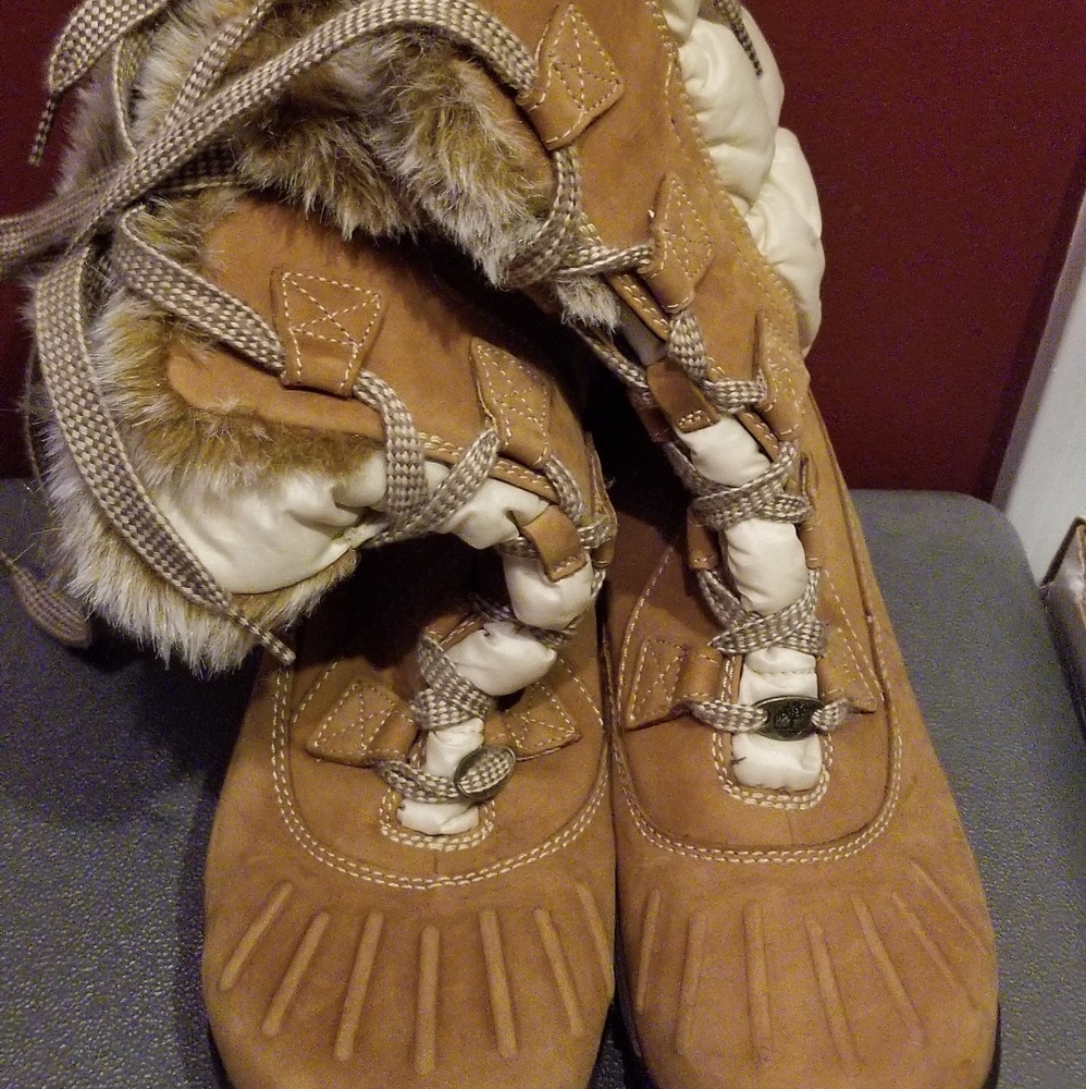 Timberland Suede Fur Winter Boots Sz 8.5